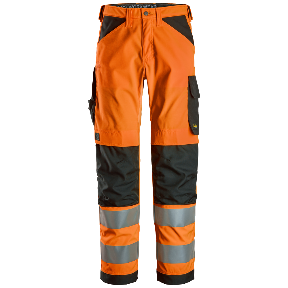 snickers-high-vis-werkbroek-cl2-6338-oranje-zwart