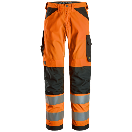 snickers-high-vis-werkbroek-cl2-6338-oranje-zwart