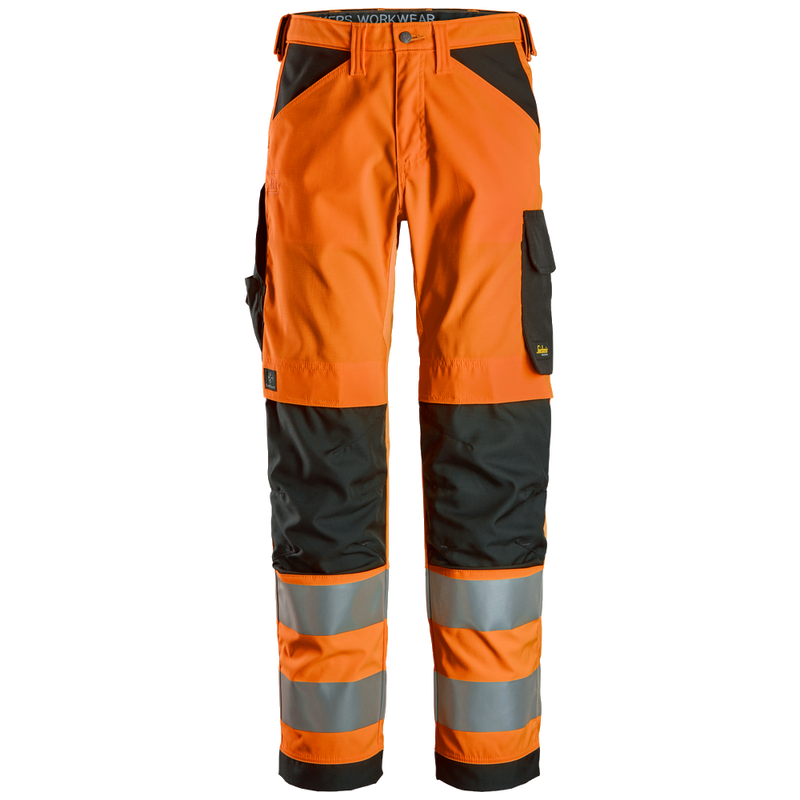 snickers-high-vis-werkbroek-cl2-6338-oranje-zwart