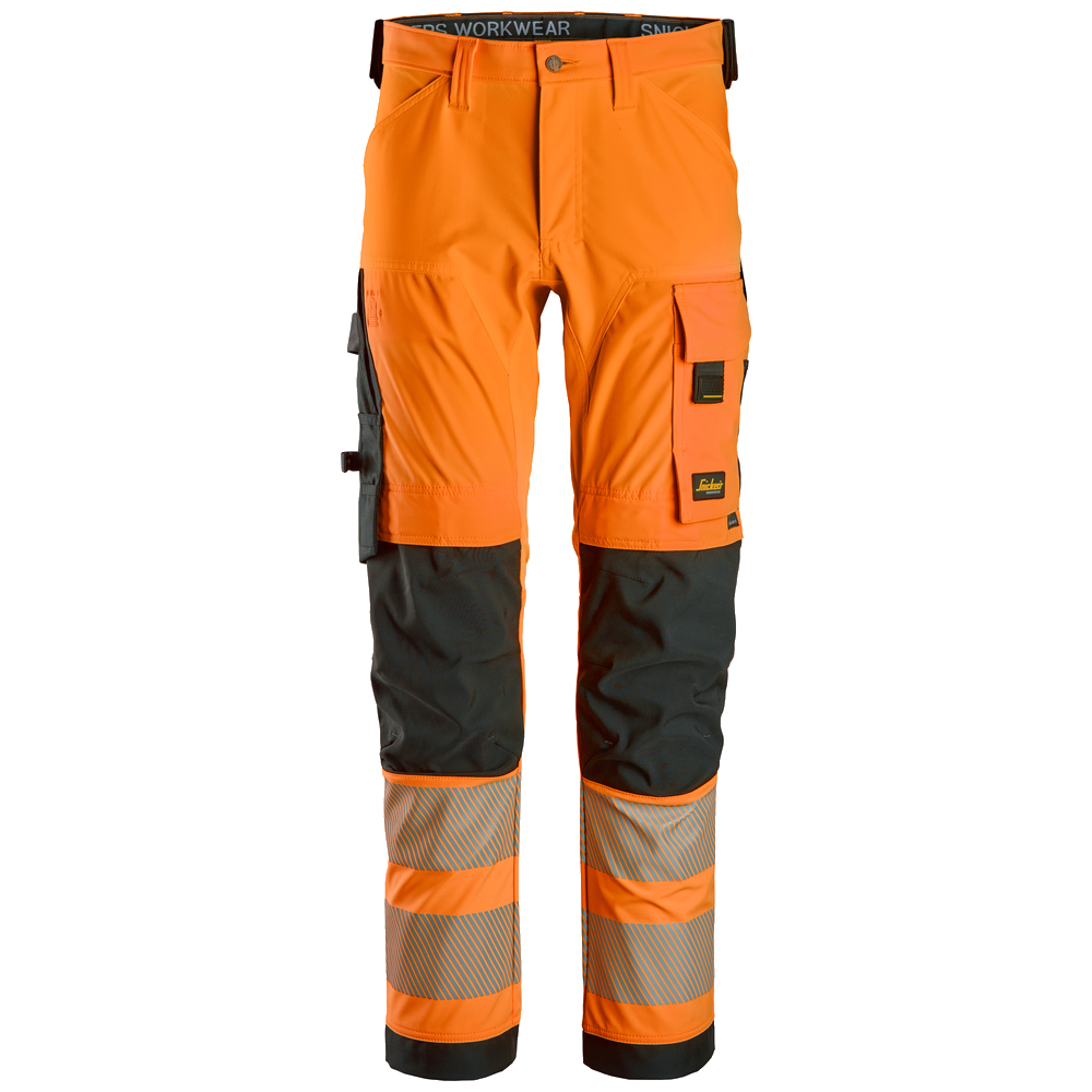 snickers-high-vis-cl2-4-way-stretch-werkbbroek-6336-oranje-zwart