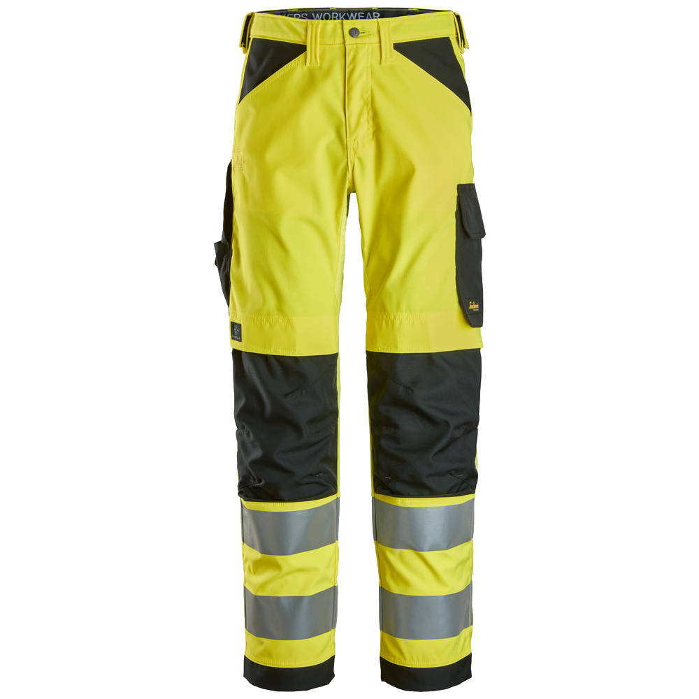 snickers-high-vis-werkbroek-cl2-6338-geel-zwart