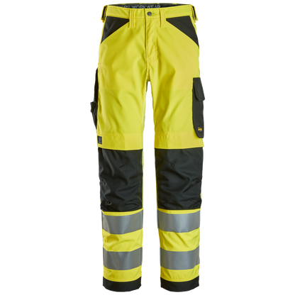 snickers-high-vis-werkbroek-cl2-6338-geel-zwart