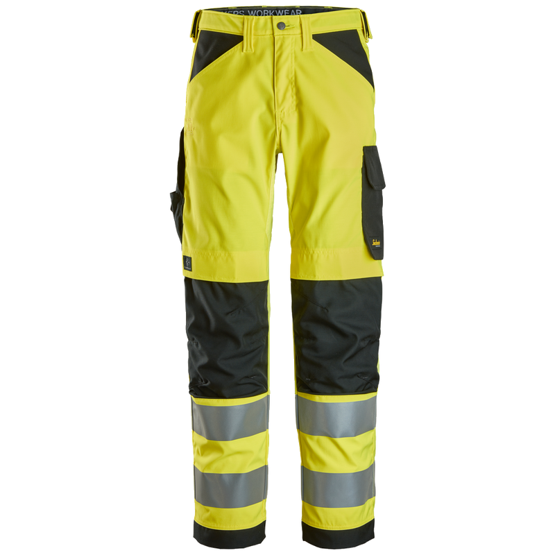 snickers-high-vis-werkbroek-cl2-6338-geel-zwart