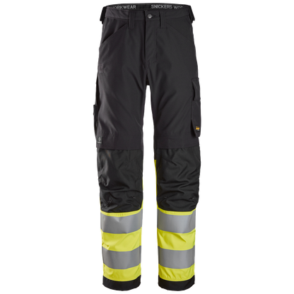 snickers-high-vis-werkbroek-cl1-6339-zwart-geel