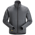 snickers-375-fleece-jack-8051-staalgrijs-zwart