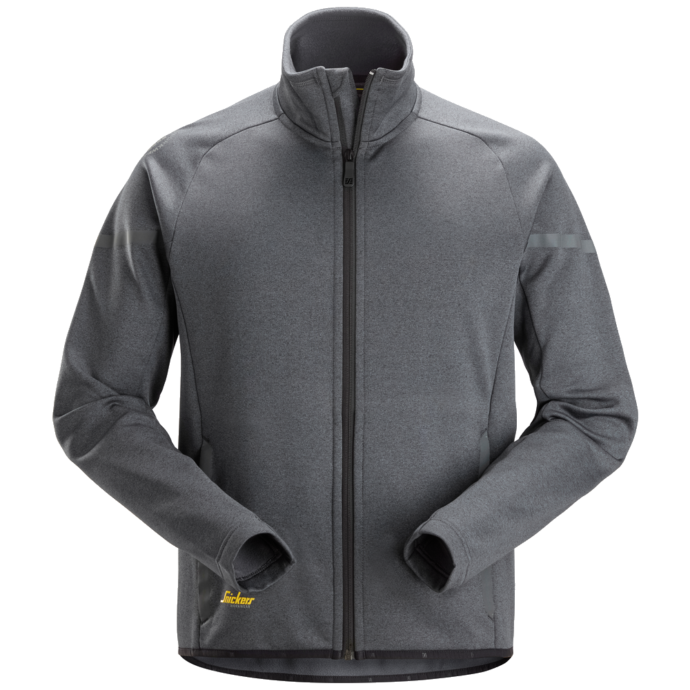 snickers-375-fleece-jack-8051-staalgrijs-zwart