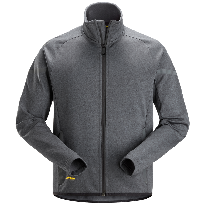 snickers-375-fleece-jack-8051-staalgrijs-zwart
