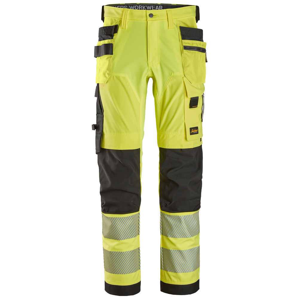 snickers-high-vis-cl2-4-way-stretch-werkbroek-met-holsterzakken-6232-geel-zwart