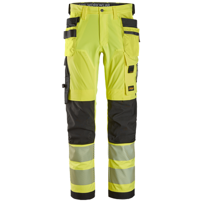 snickers-high-vis-cl2-4-way-stretch-werkbroek-met-holsterzakken-6232-geel-zwart