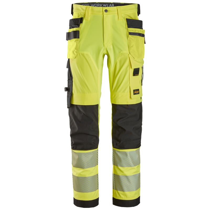 snickers-high-vis-cl2-4-way-stretch-werkbroek-met-holsterzakken-6232-geel-zwart