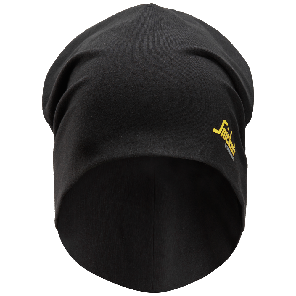 snickers-beanie-met-klein-logo-9032-zwart-zwart