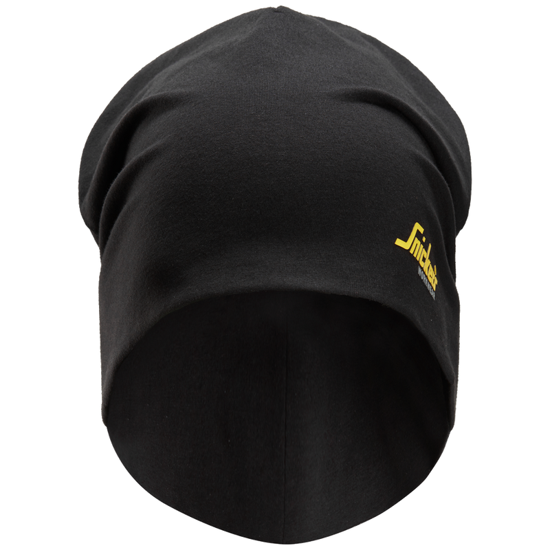 snickers-beanie-met-klein-logo-9032-zwart-zwart