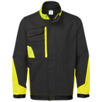 portwest-wx1-light-cotton-work-jacket-zwart-geel