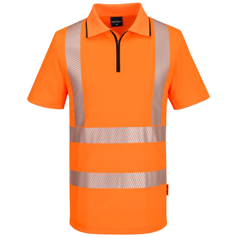 portwest-kx3-sport-hi-vis-zip-polo-shirt-s-s-oranje