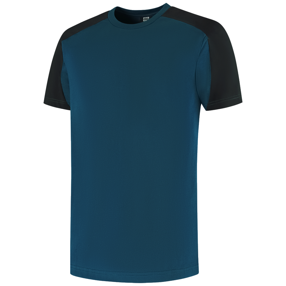 tricorp-redefined-t-shirt-bicolor-106106-teal-zwart