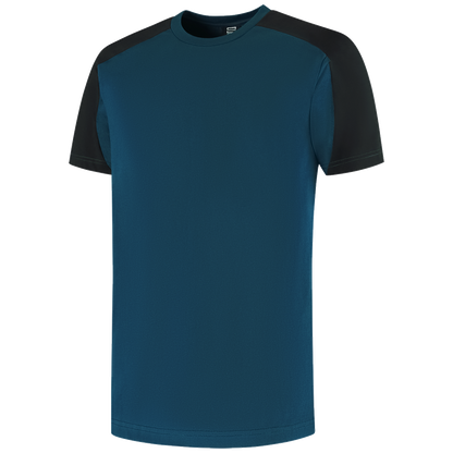 tricorp-redefined-t-shirt-bicolor-106106-teal-zwart