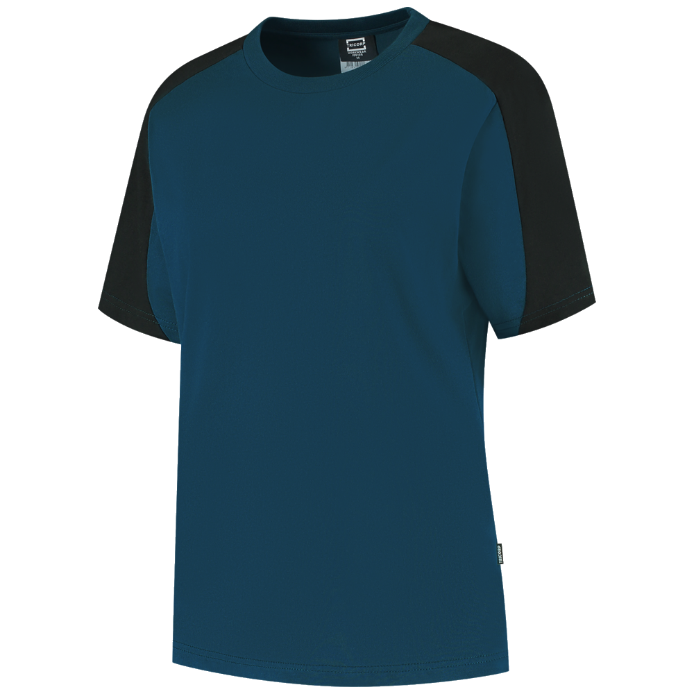 tricorp-redefined-t-shirt-bicolor-dames-106109-teal-zwart