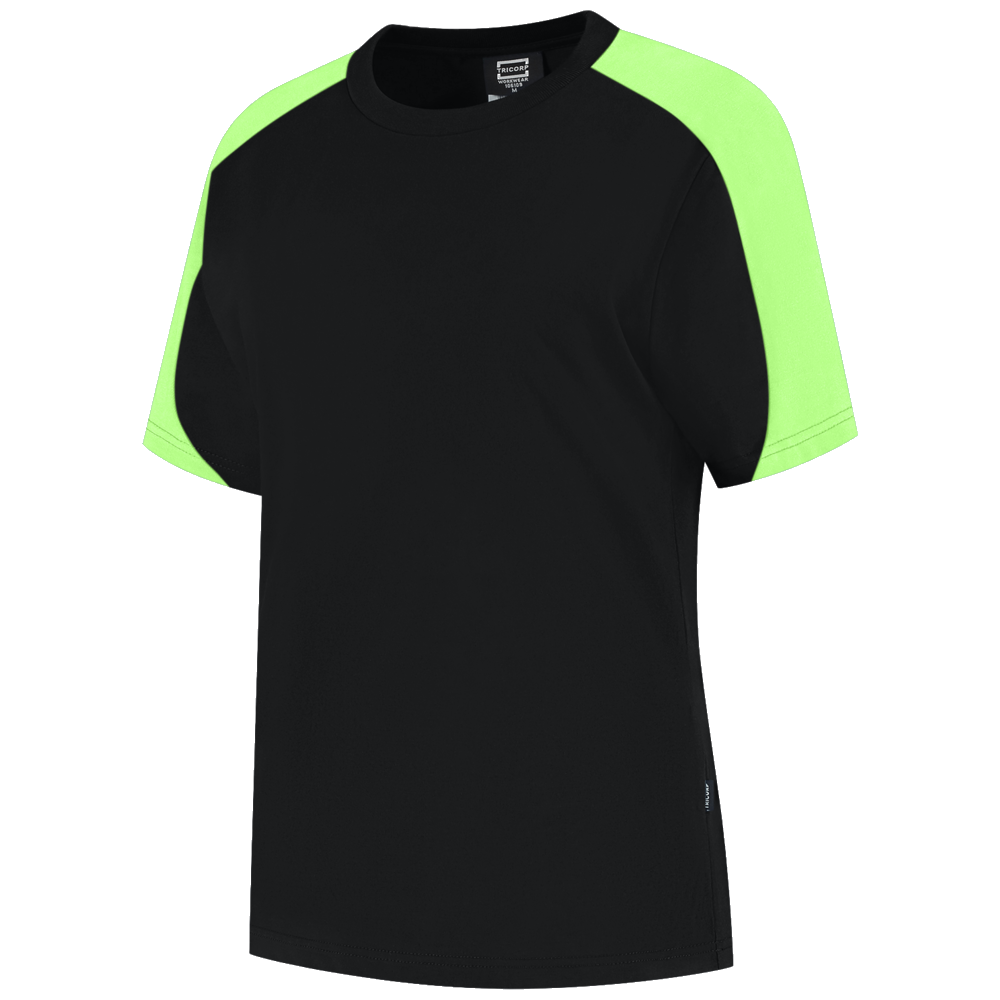 tricorp-redefined-t-shirt-bicolor-dames-106109-zwart-lime