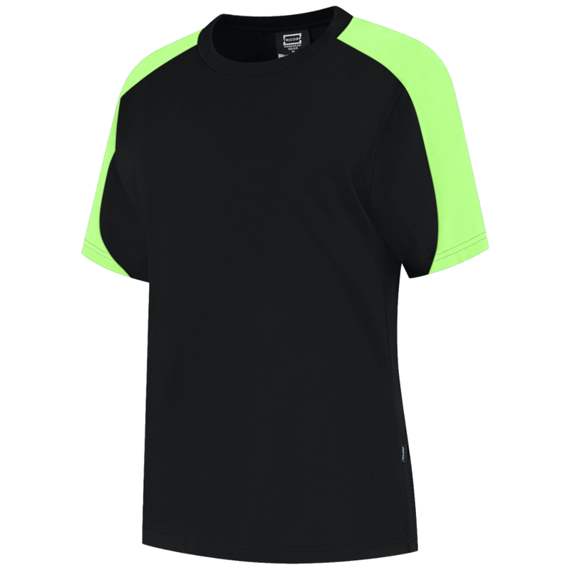 tricorp-redefined-t-shirt-bicolor-dames-106109-zwart-lime