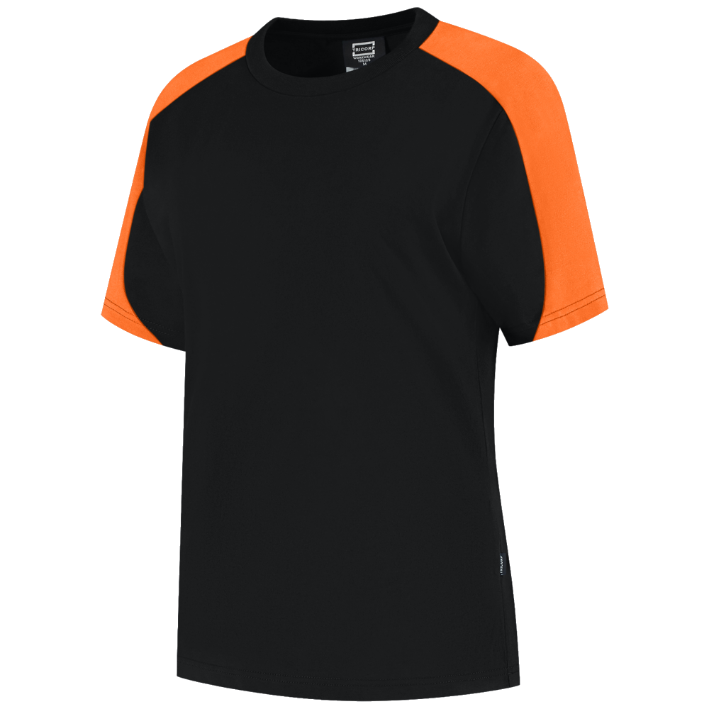 tricorp-redefined-t-shirt-bicolor-dames-106109-zwart-oranje