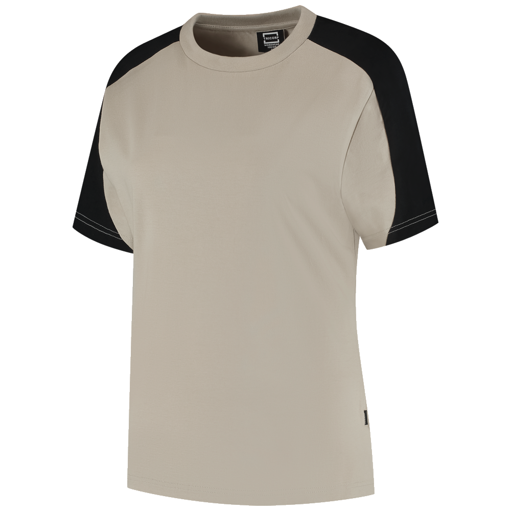 tricorp-redefined-t-shirt-bicolor-dames-106109-zwart-zand