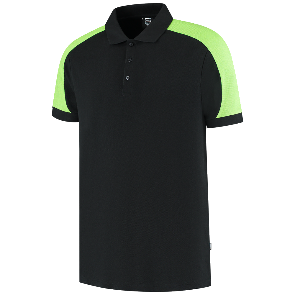 tricorp-redefined-poloshirt-bicolor-206106-zwart-lime
