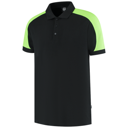 tricorp-redefined-poloshirt-bicolor-206106-zwart-lime