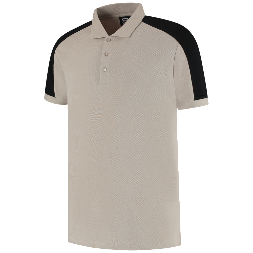 tricorp-redefined-poloshirt-bicolor-206106-zwart-zand