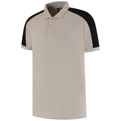 tricorp-redefined-poloshirt-bicolor-206106-zwart-zand
