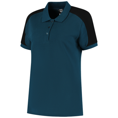 tricorp-redefined-poloshirt-bicolor-dames-206108-teal-zwart