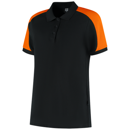 tricorp-redefined-poloshirt-bicolor-dames-206108-zwart-oranje