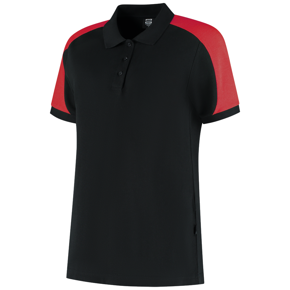 tricorp-redefined-poloshirt-bicolor-dames-206108-zwart-rood