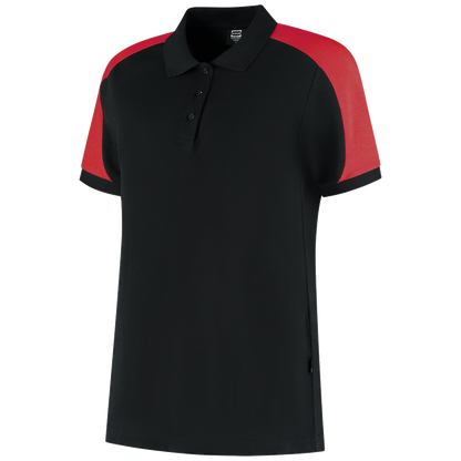 tricorp-redefined-poloshirt-bicolor-dames-206108-zwart-rood