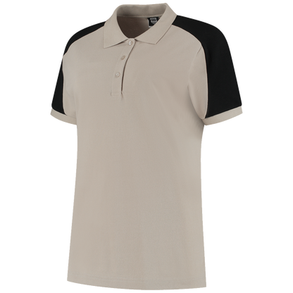 tricorp-redefined-poloshirt-bicolor-dames-206108-zwart-zand