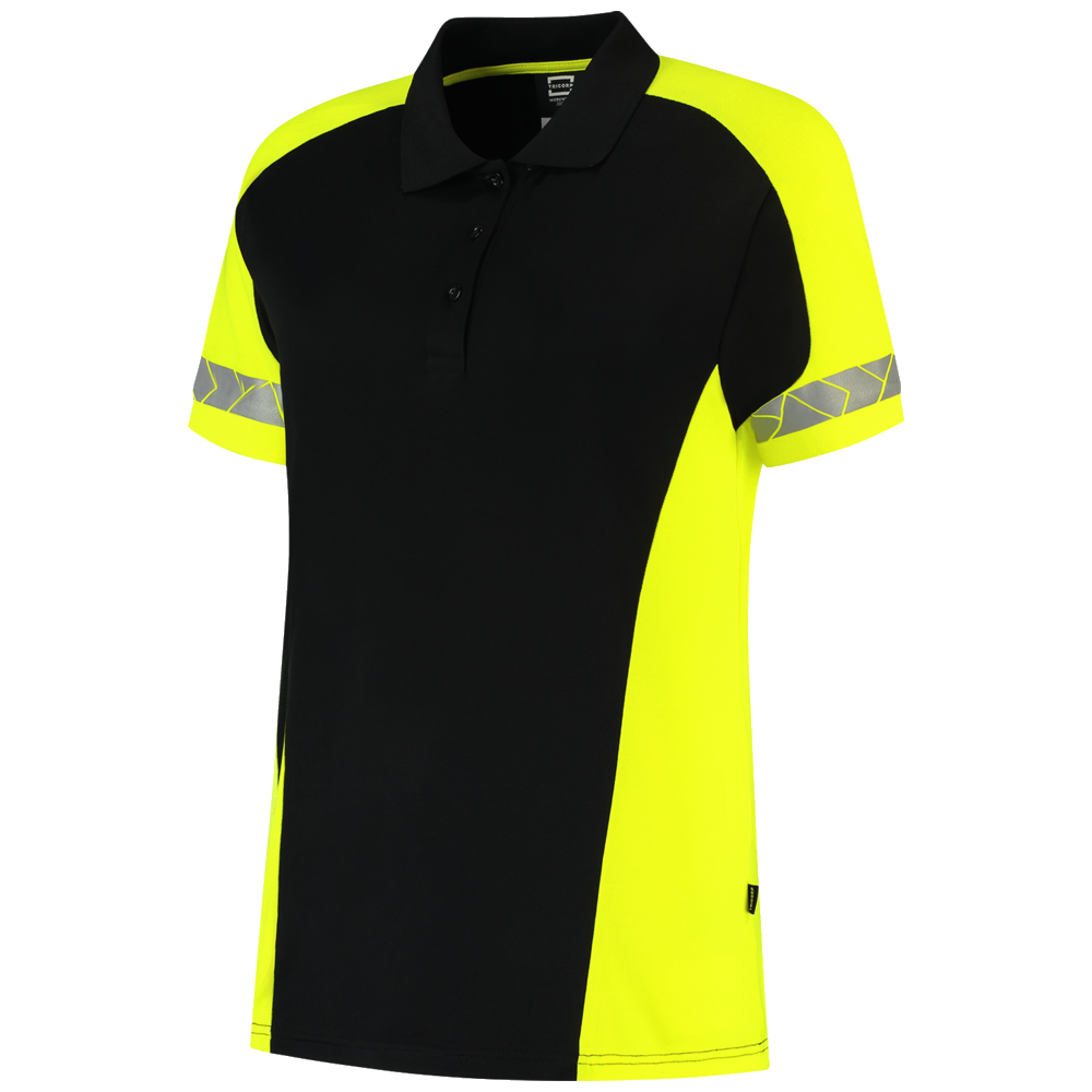 tricorp-redefined-poloshirt-reflective-dames-206110-zwart-geel