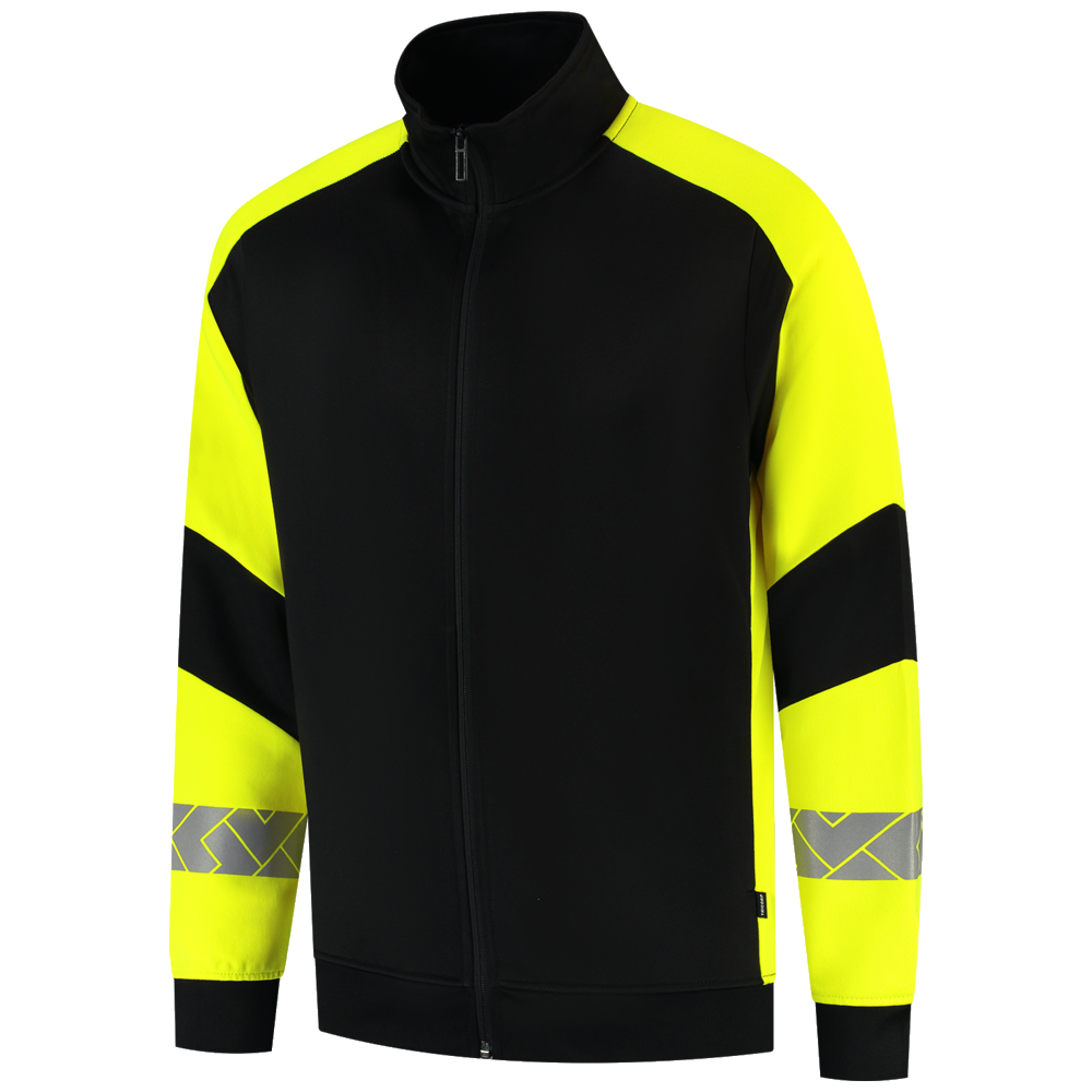 tricorp-redefined-sweatvest-reflective-306104-zwart-geel