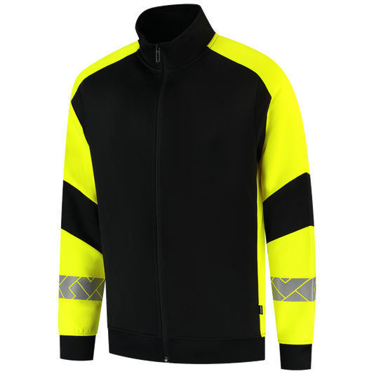 tricorp-redefined-sweatvest-reflective-306104-zwart-geel