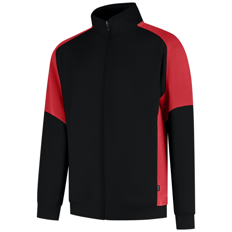 tricorp-redefined-sweatvest-bicolor-306108-zwart-rood