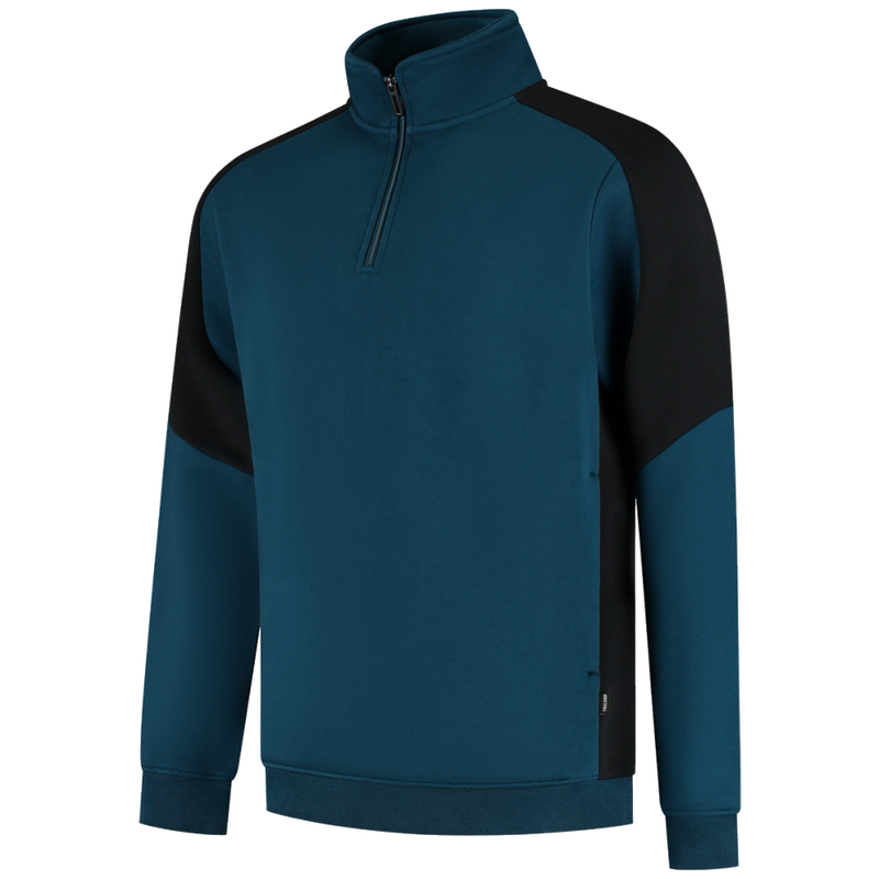 tricorp-redefined-zip-sweater-bicolor-306111-teal-zwart