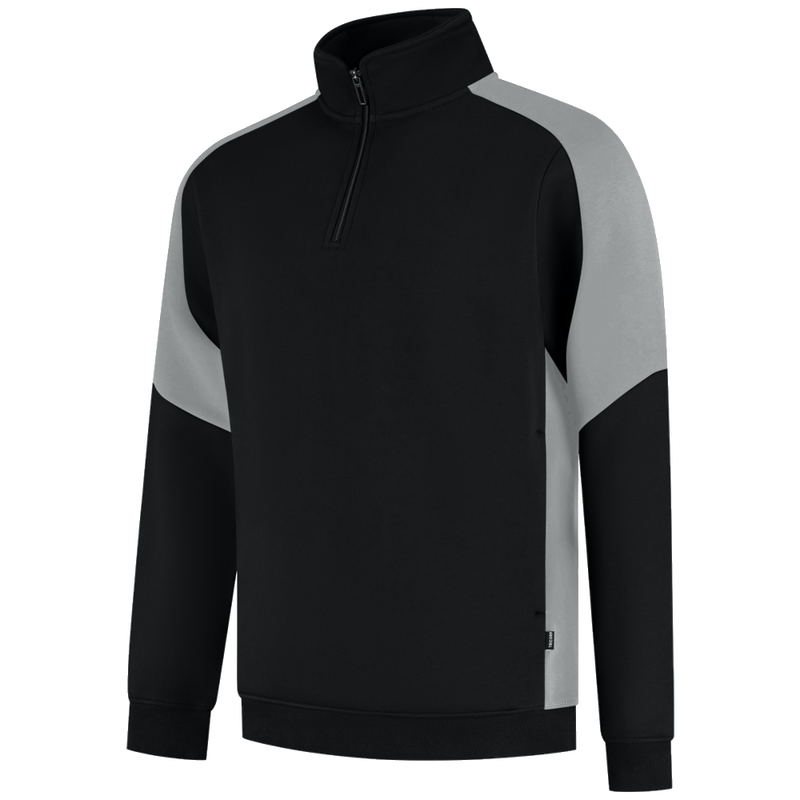 tricorp-redefined-zip-sweater-bicolor-306111-zwart-grijs