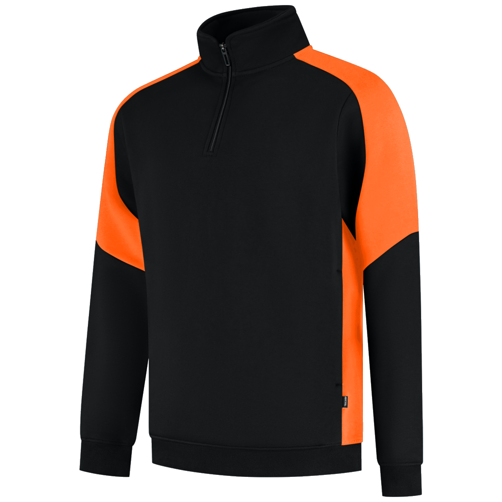 tricorp-redefined-zip-sweater-bicolor-306111-zwart-oranje