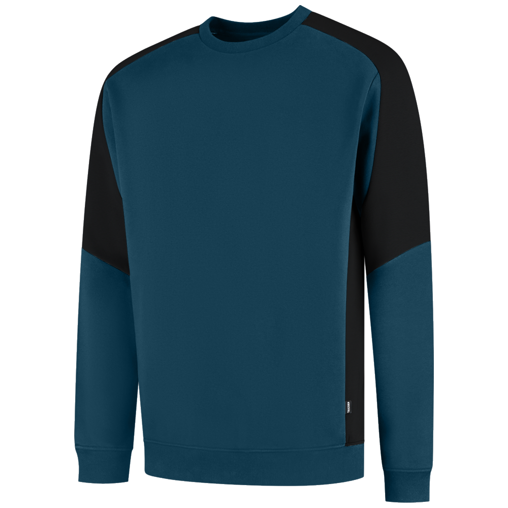 tricorp-redefined-sweater-bicolor-306112-teal-zwart
