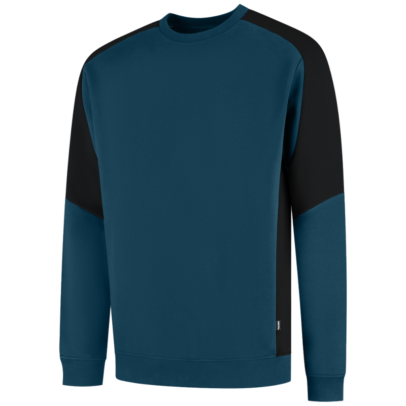 tricorp-redefined-sweater-bicolor-306112-teal-zwart