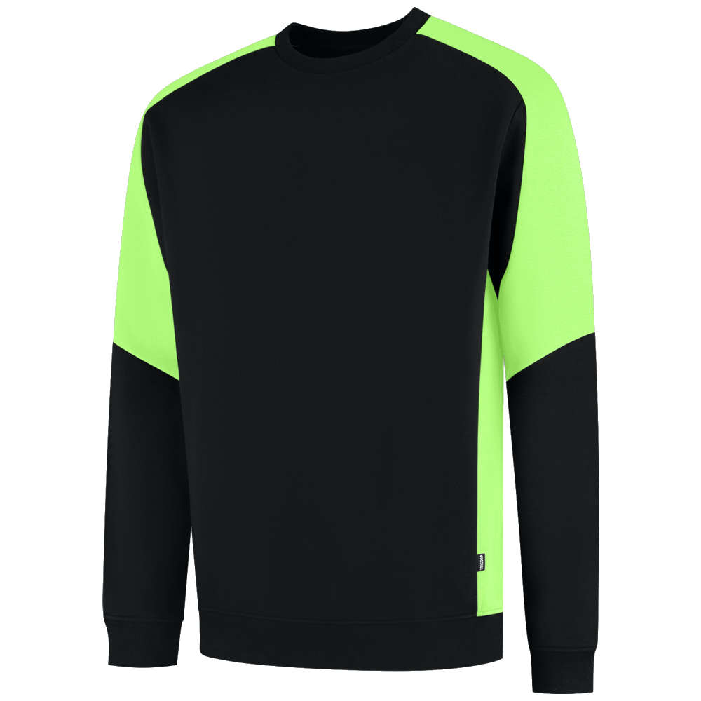 tricorp-redefined-sweater-bicolor-306112-zwart-lime