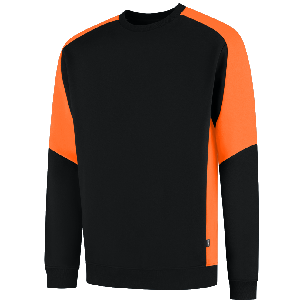 tricorp-redefined-sweater-bicolor-306112-zwart-oranje