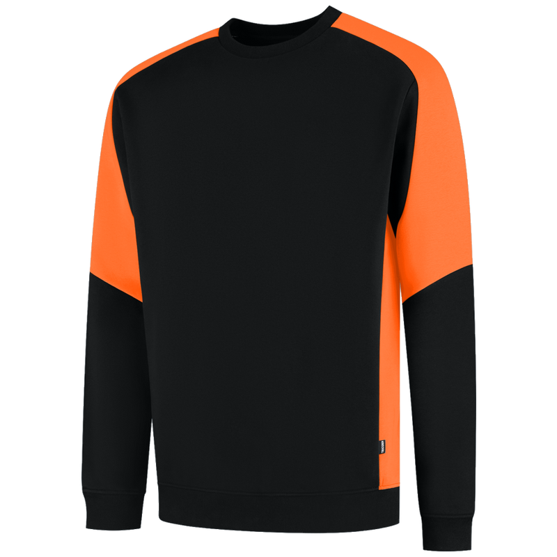 tricorp-redefined-sweater-bicolor-306112-zwart-oranje
