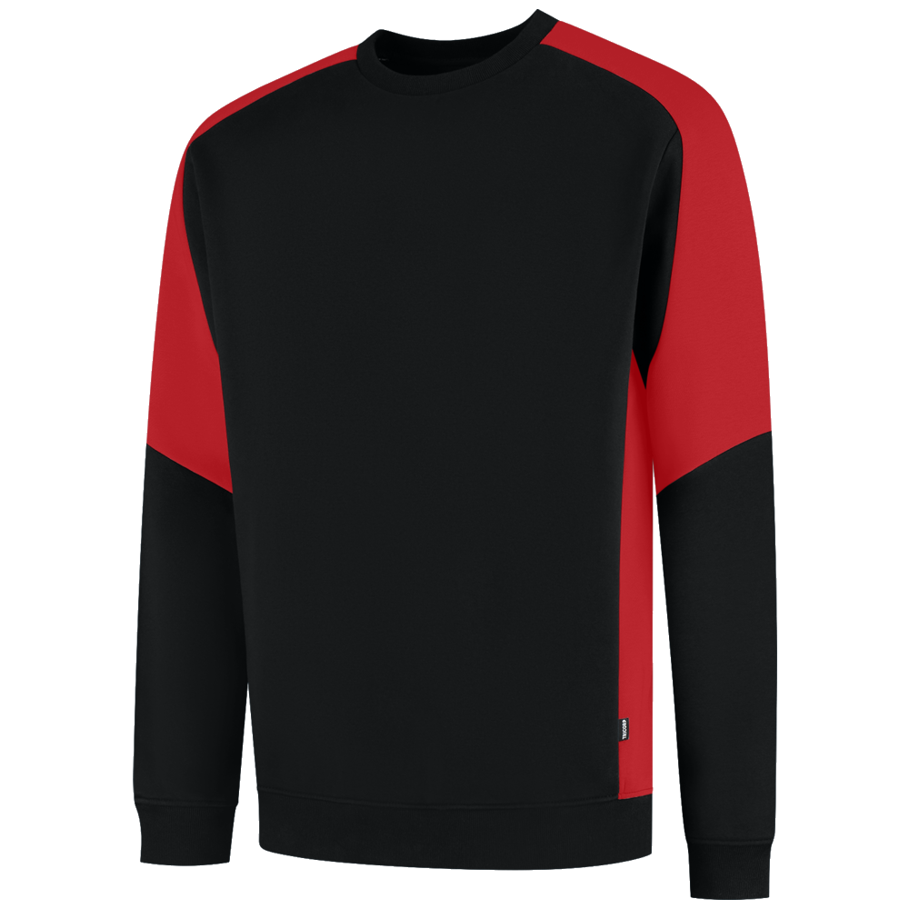 tricorp-redefined-sweater-bicolor-306112-zwart-rood