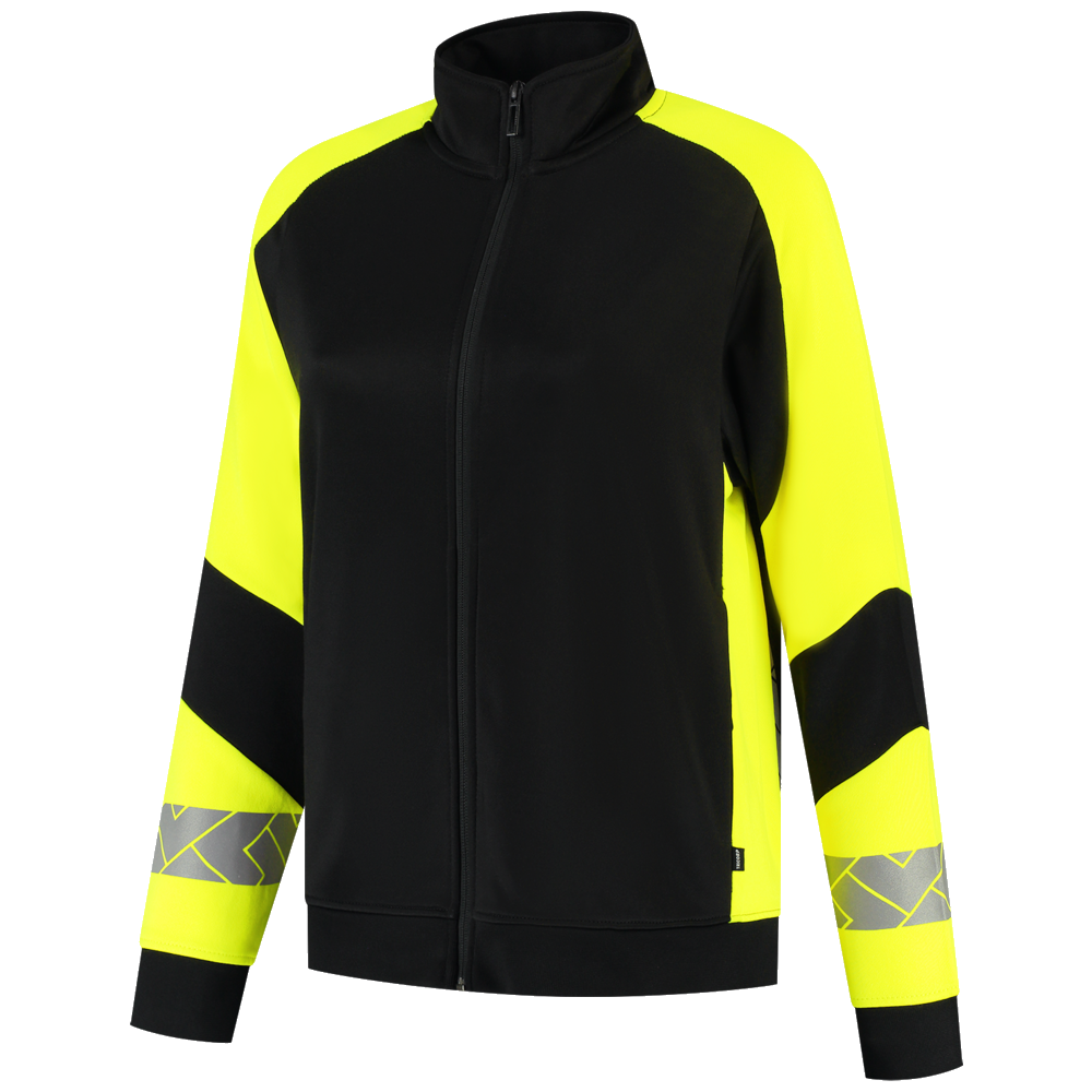 tricorp-redefined-sweatvest-reflective-dames-306115-zwart-geel
