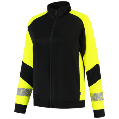tricorp-redefined-sweatvest-reflective-dames-306115-zwart-geel