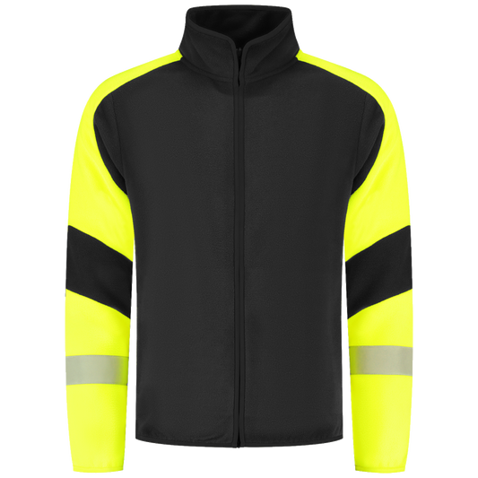 tricorp-redefined-fleecejack-reflective-306119-zwart-geel
